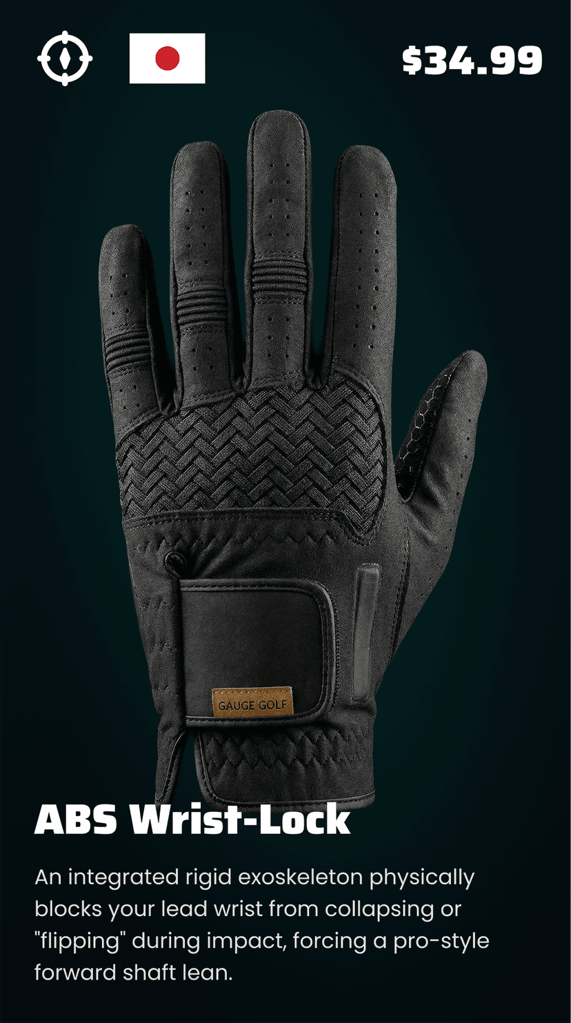 GAUGE Golf Exoskeleton Glove - Premium hybrid driving range glove with built-in ABS wrist support